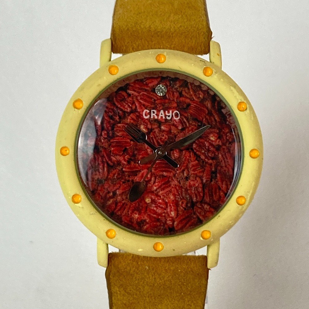 Crayo Slice of Time Women's Watch 37mm Pecan Pie Thanksgiving New Battery 9"